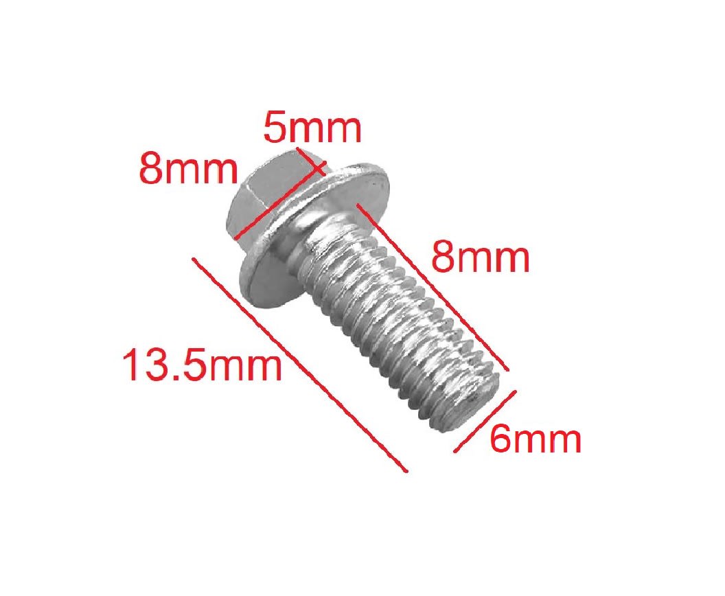 Pernos Brida M6x8mm x 2 Unid.3