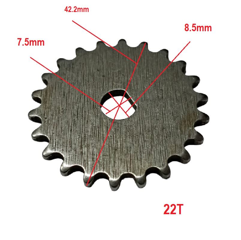 Piñon 25H 22T Espesor 2.7mm3