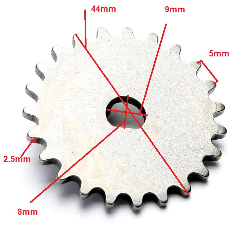 Piñon 25H 23T Bomba de Aceite Moto GY6 125-150cc2