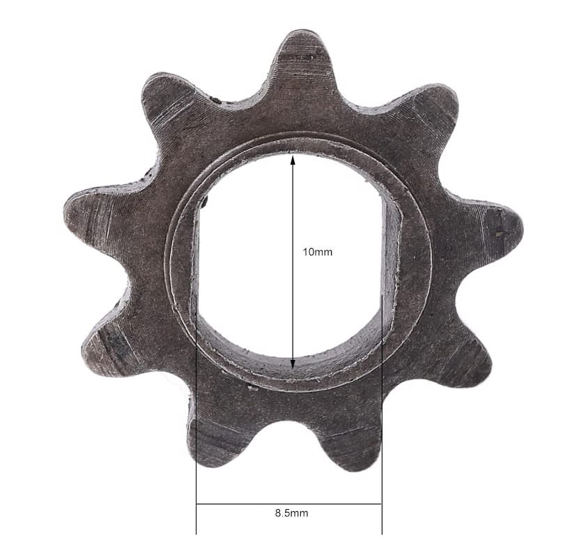 Piñon 25H-9T eje 10mm moto atv5