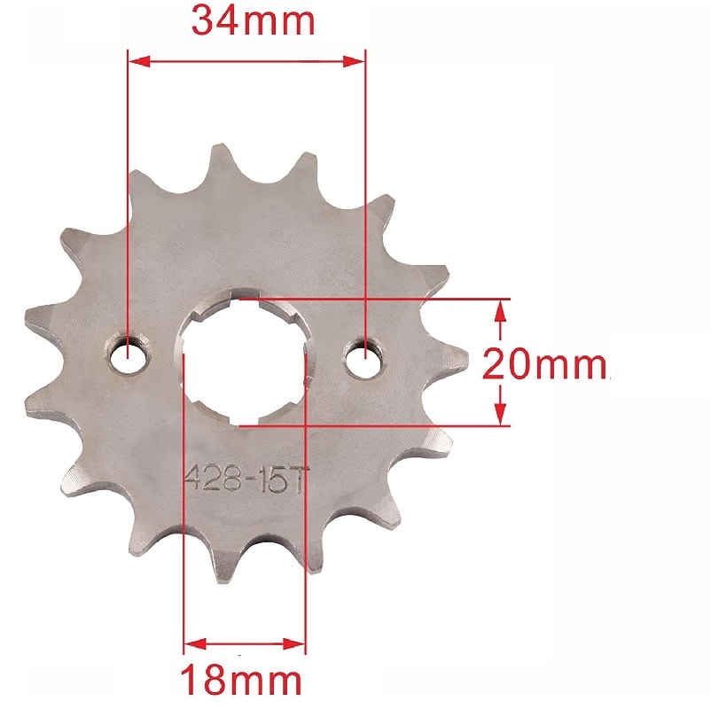 Piñon Ataque 428-15T P34 Eje 20mm2