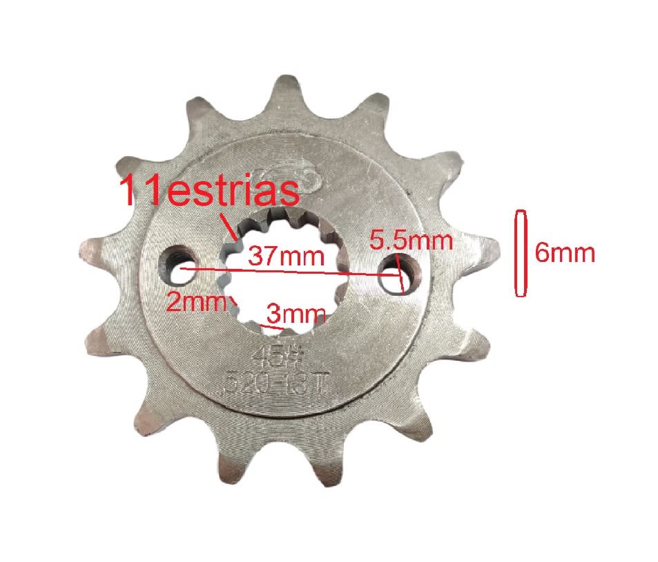Piñon Ataque 520-13T 2P37 Eje 21mm3