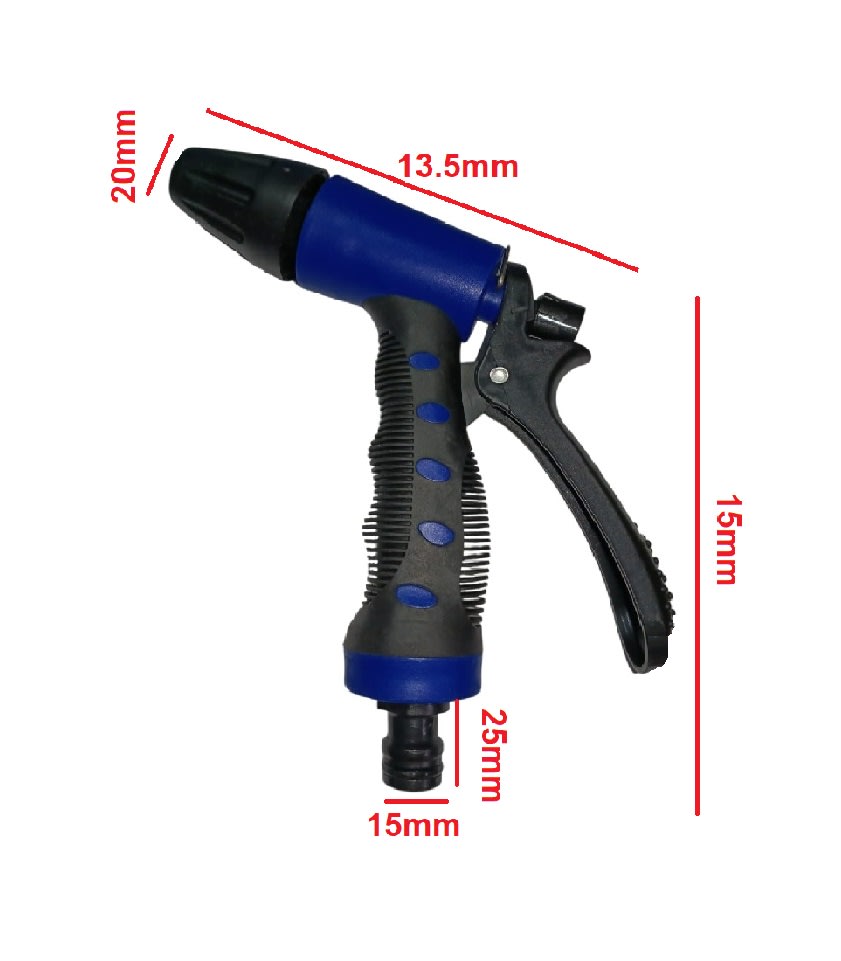 Pistola Riego Rociador de Agua Negra con Azul4
