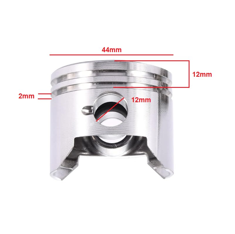 Pistón 44mm Motor 49cc 2T3