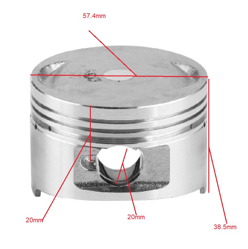 Piston 57.4 mm GY6-150cc3