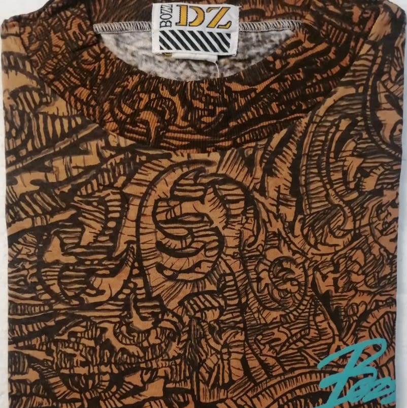 Polera Estampada M/C BZ-2 T-L Cafe2