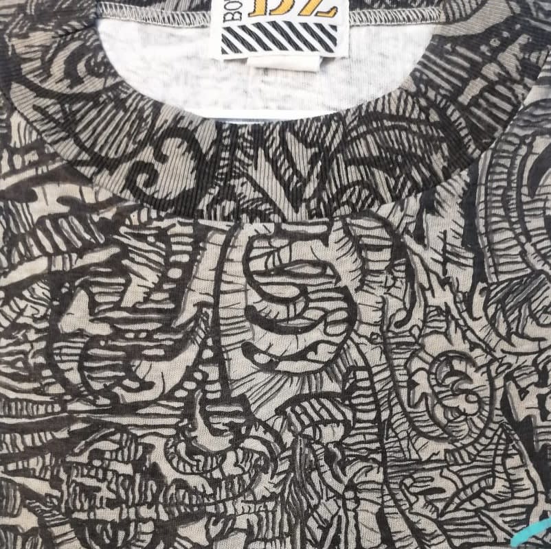 Polera Estampada M/C BZ-2 T-L Gris2