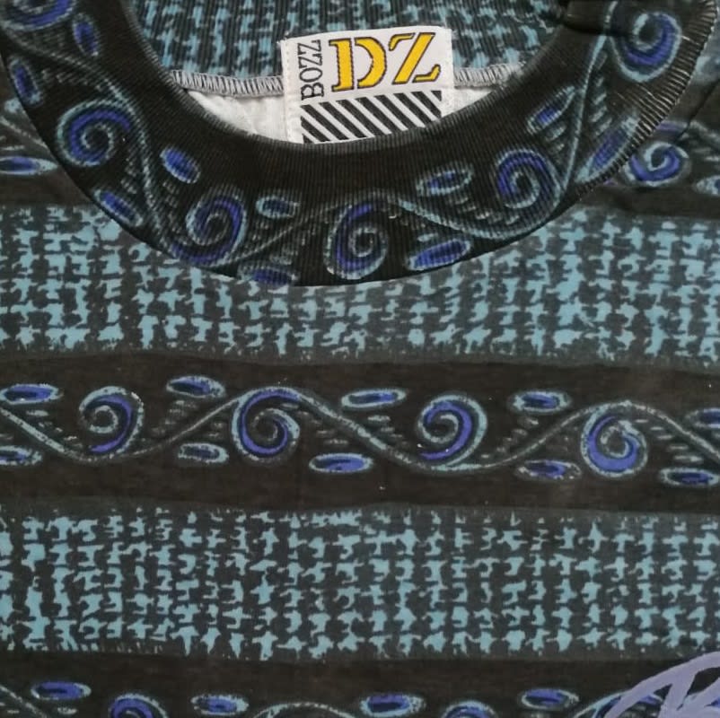 Polera Estampada M/C BZ-7 T-S Azul3