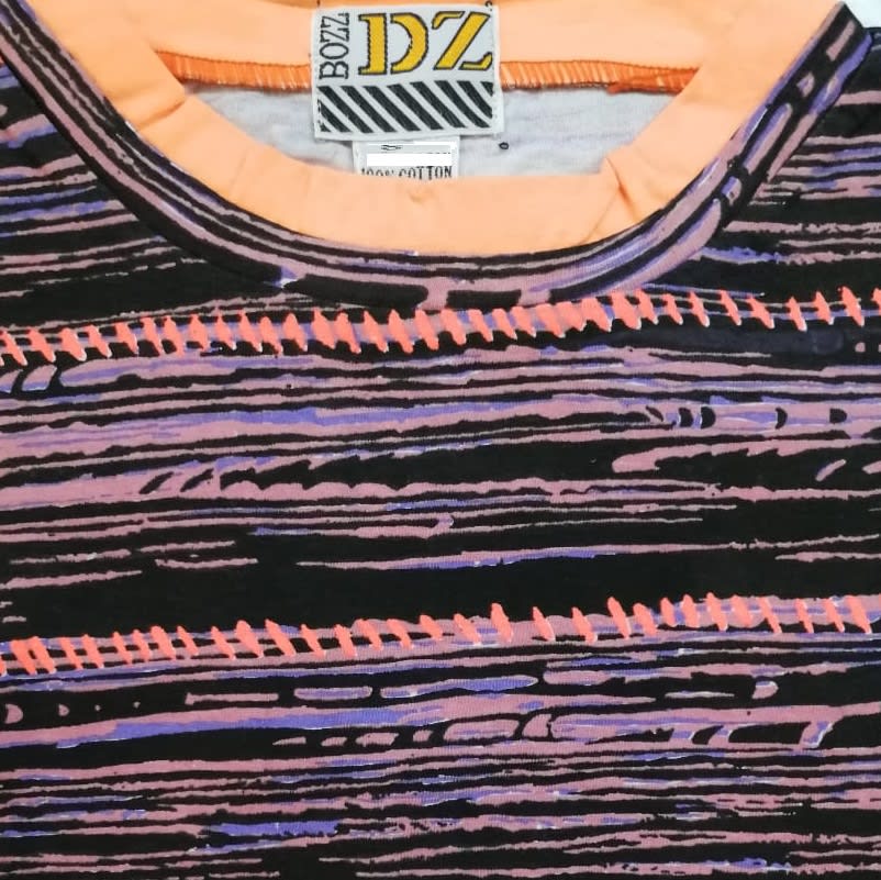 Polera Estampada M/C BZ-8 T-L Naranjo2
