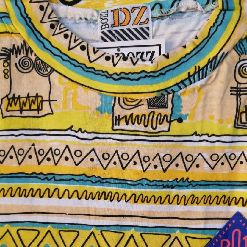 Polera Estampada M/C BZ-5 RO T-M Amarillo3