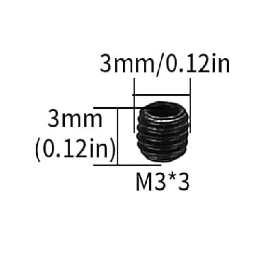 Prisionero Allen Punta Copa Cabeza Hexagonal 3x3mm X 4 Unid.3