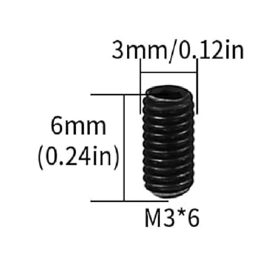 Prisionero Allen Punta Copa Cabeza Hexagonal 3x6mm X 4 Unid.3