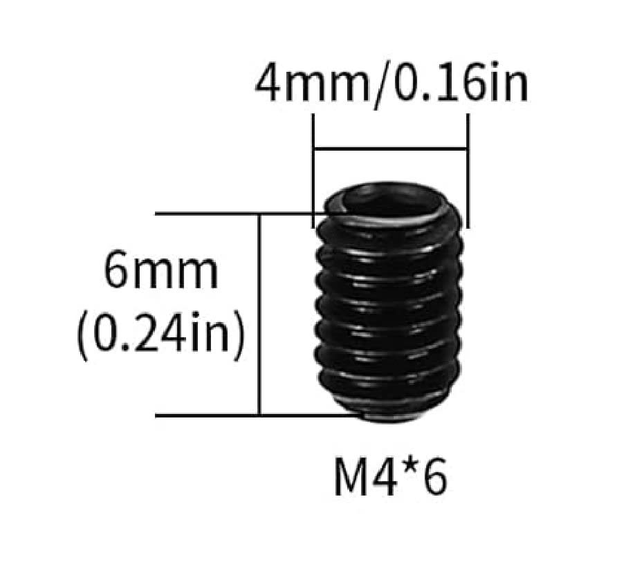 Prisionero Allen Punta Copa Cabeza Hexagonal 4x6mm X 4 Unid.3