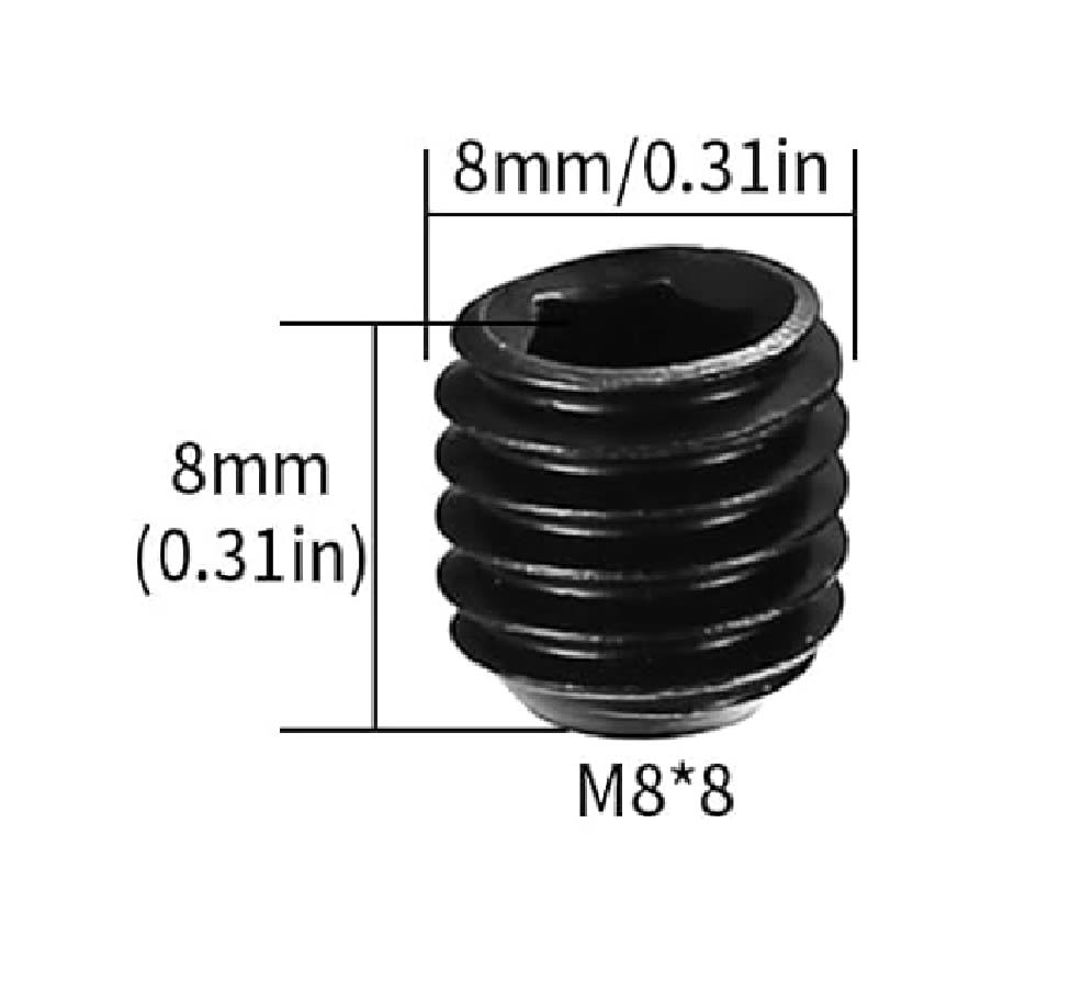 Prisionero Allen Punta Copa Cabeza Hexagonal 8x8mm X 4 Unid.3