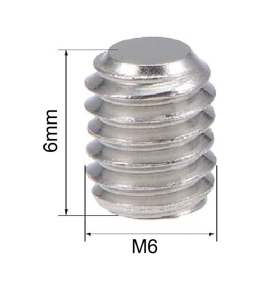 Prisionero Allen Punta Copa Cabeza Hexagonal 6x6mm Inox.2