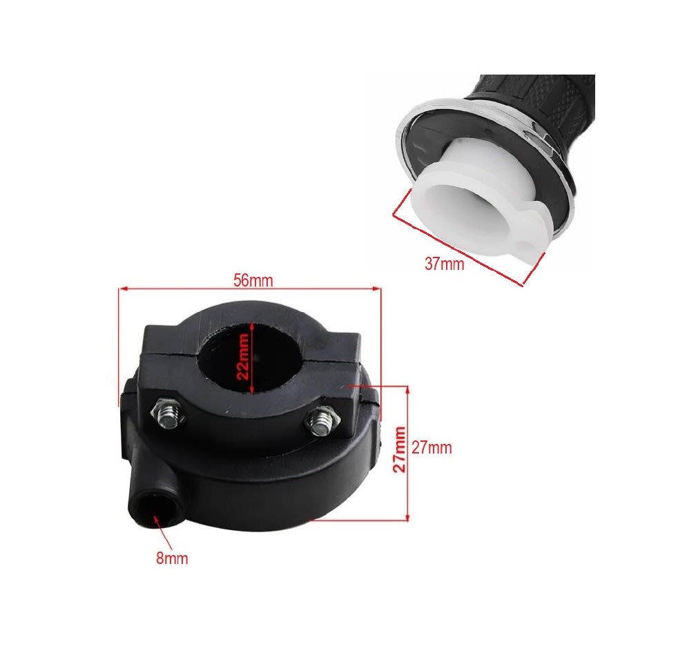 Puños y Base Acelerador Recto Plastica 36mm3