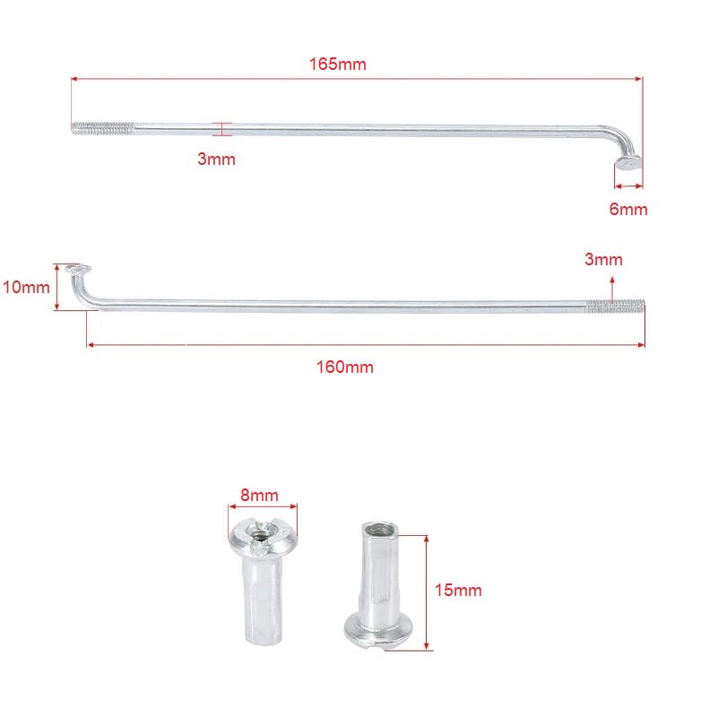 Rayos Rueda 160×3x10mm 36u4