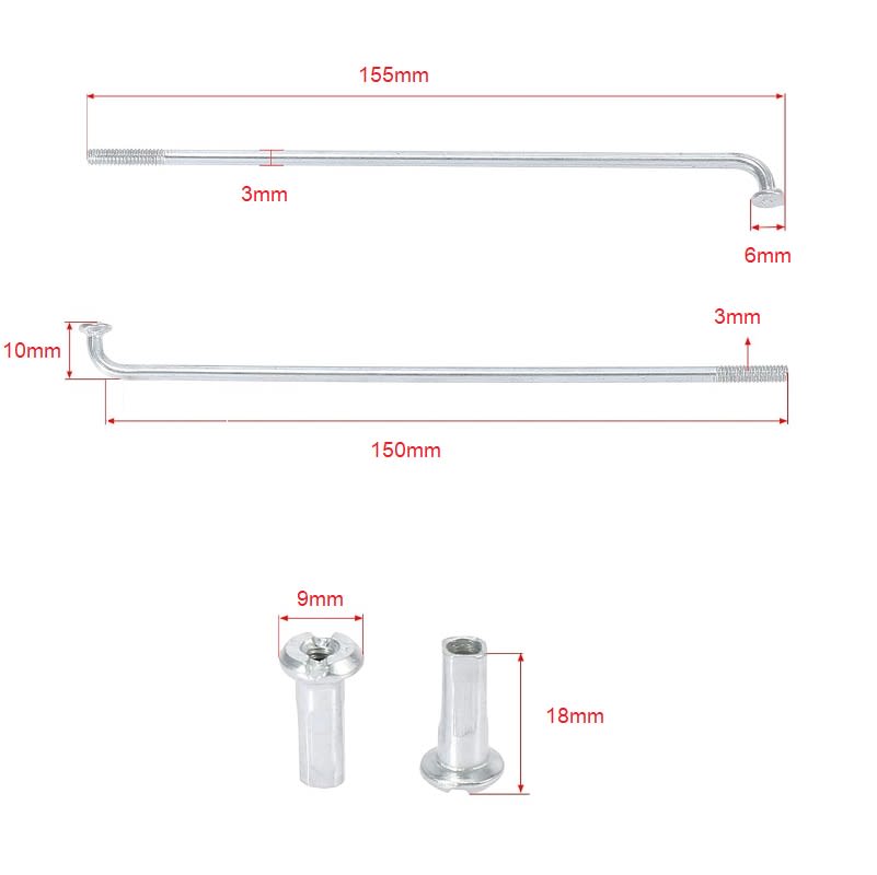 Rayos Rueda 150x3x10mm 36u.4