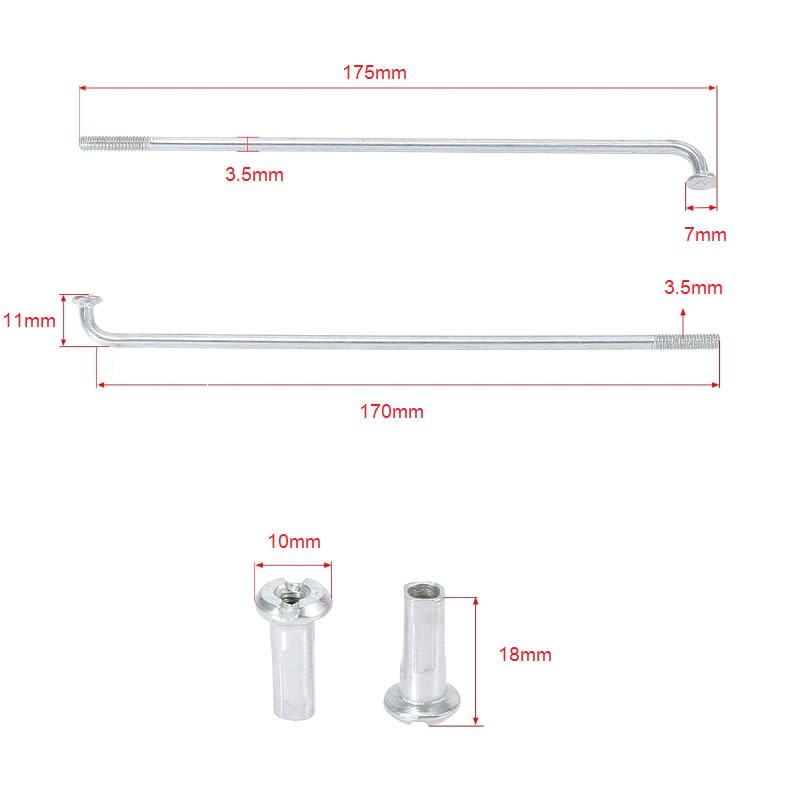 Rayos Rueda 170x3.5x11mm 36u.4