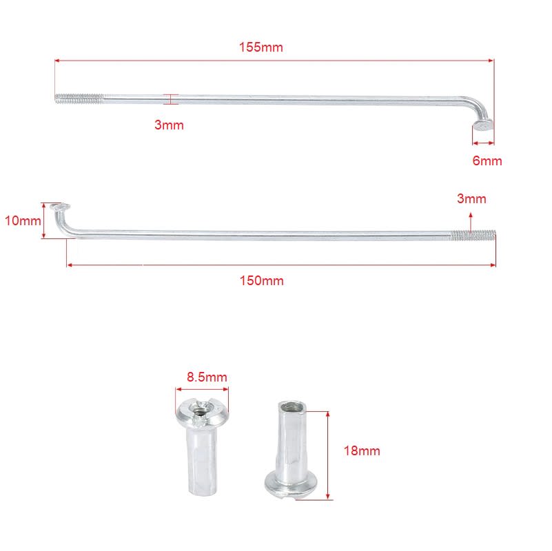 Rayos Rueda 149×3x10mm 36u.4