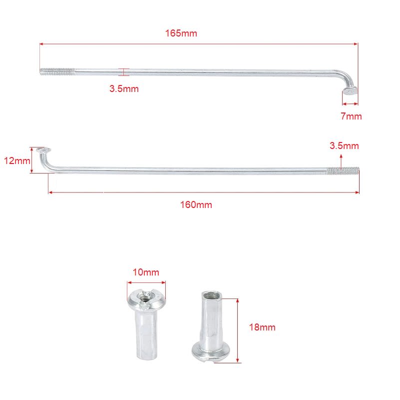 Rayos Rueda 160x3.5x12mm 36u.4