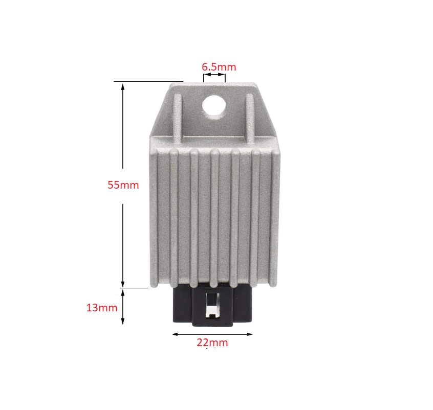 Rectificador Regulador de Voltaje Scooter s/Cable 4P Gris5