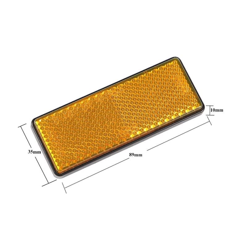 Reflectante Luz Rectangular Amarillo Moto Atv 1