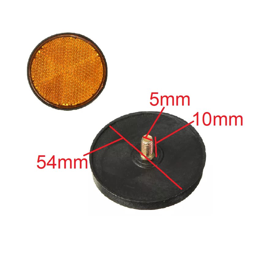 Reflectante Redondo Naranja 54mm2