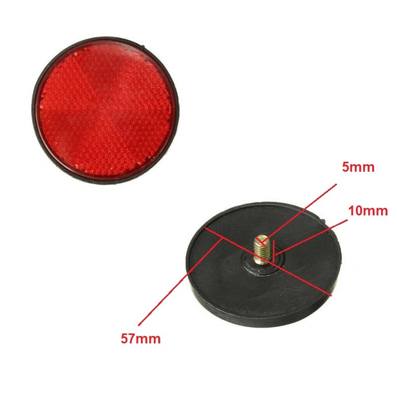 Reflectante Redondo Rojo 57mm1