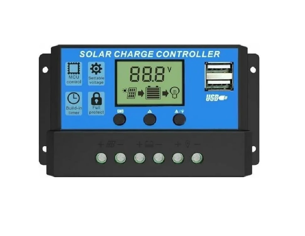 Regulador Controlador De Carga Solar Digital 10a 12/24v 0