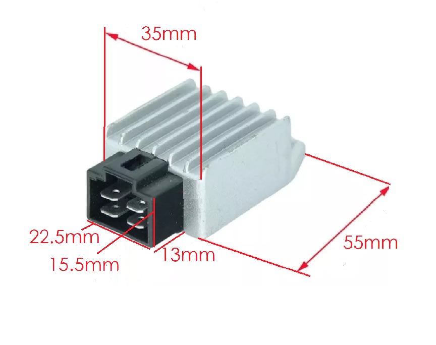 Regulador Rectificador GY6 AX100 12V Moto Scooter6