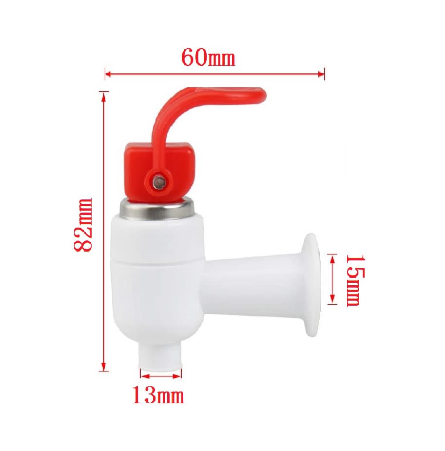 Repuesto Grifo Dispensador Agua Blanco c/Rojo2