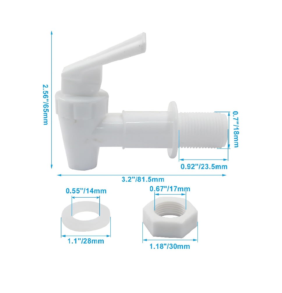 Repuesto Grifo Dispensador Agua Blanco5