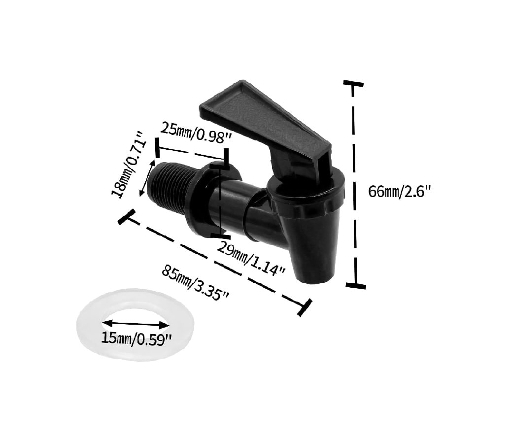 Repuesto Grifo Dispensador Agua Negro4