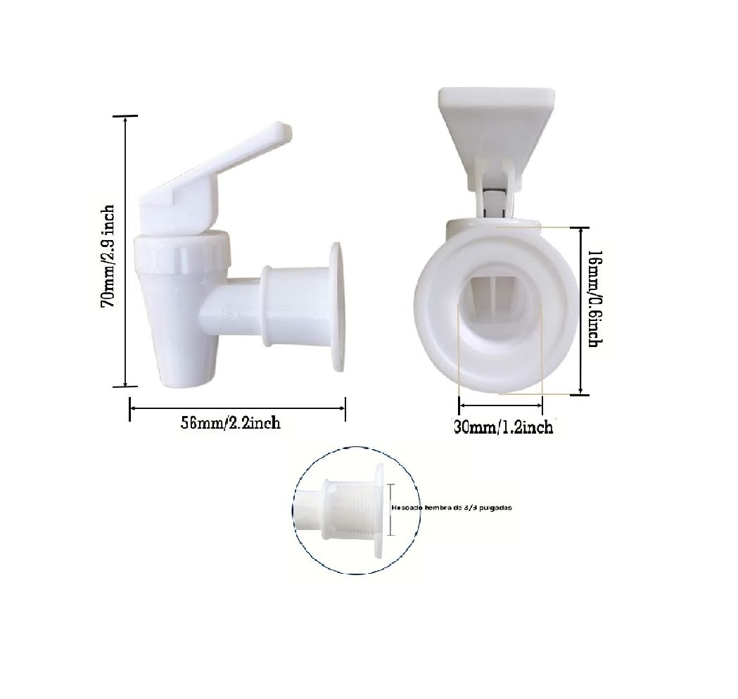 Repuesto Grifo Dispensador Agua Rosca Interna Blanco3