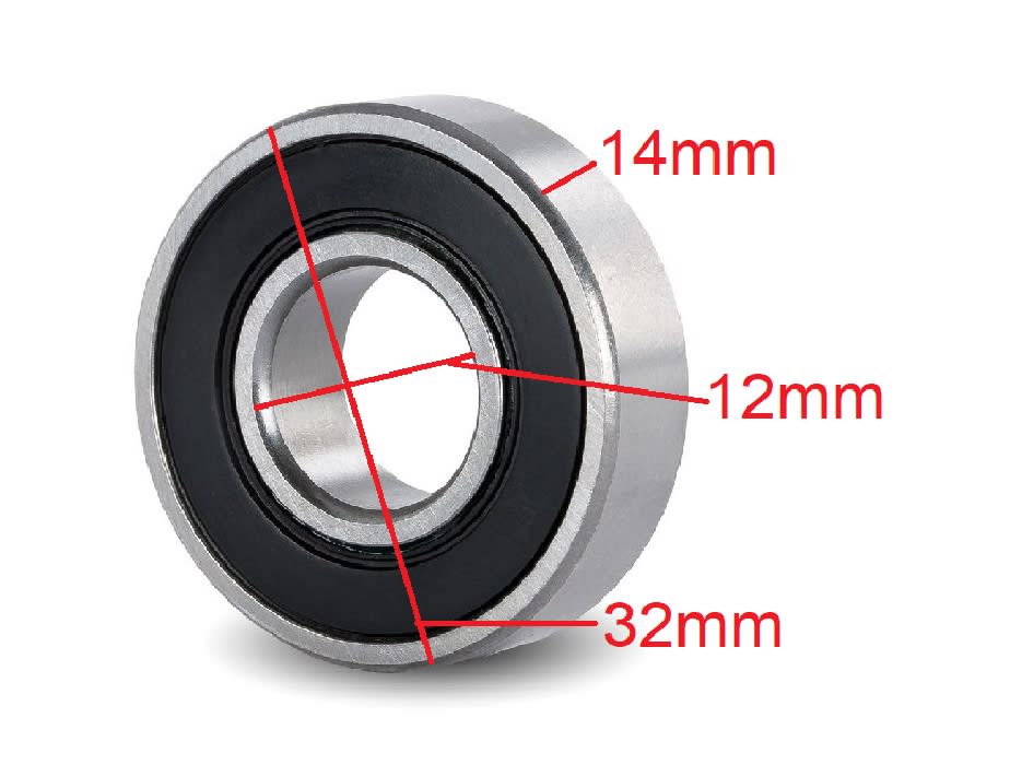 Rodamiento 12x32x14mm 62201 2RS1