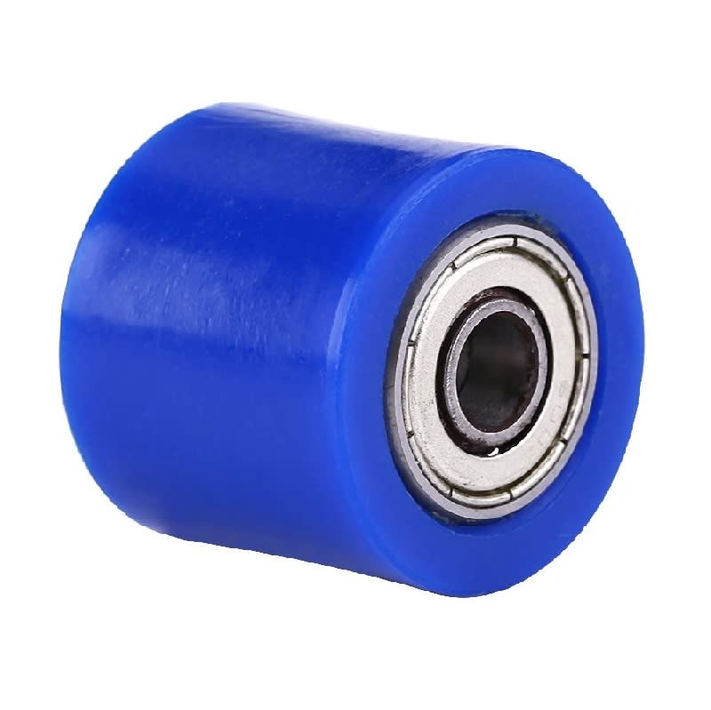 Rodillo Tensor Guia Cadena Liso 8mm Azul Moto2