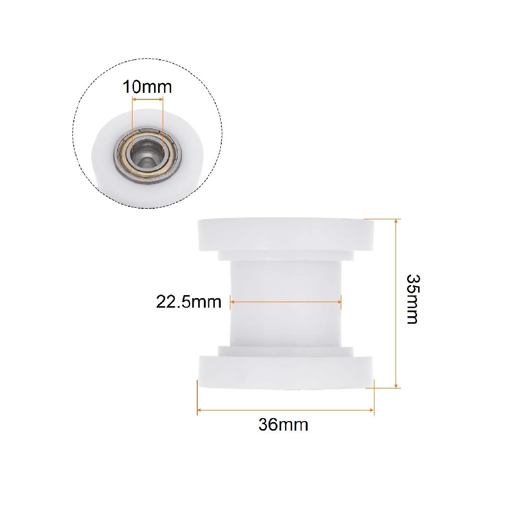 Rodillo Tensor Guia Cadena 10mm Blanco Moto3