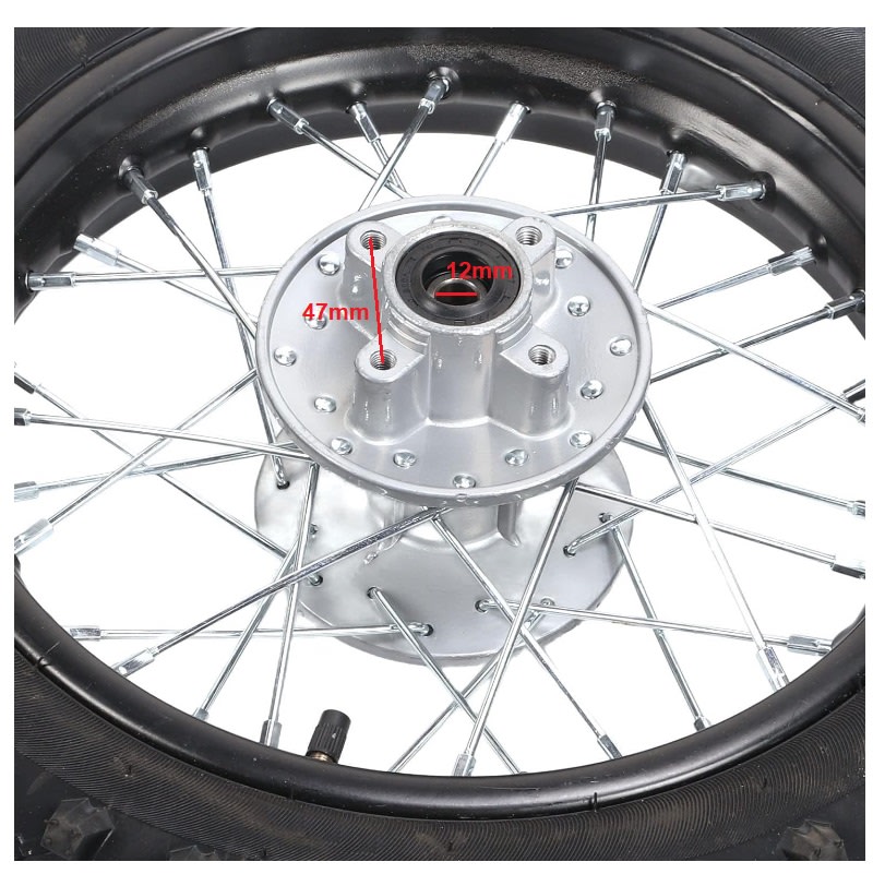 Rueda Trasera 80/100-12 Ó 3.00-12 Moto3