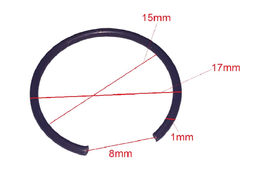 SEGURO BUJE PISTÓN 15X17X1MM3
