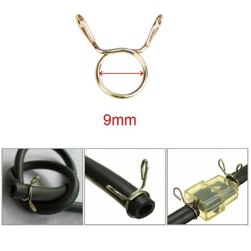 Seguro Manguera Filtro Bencina 9mm x 12 Unid.1