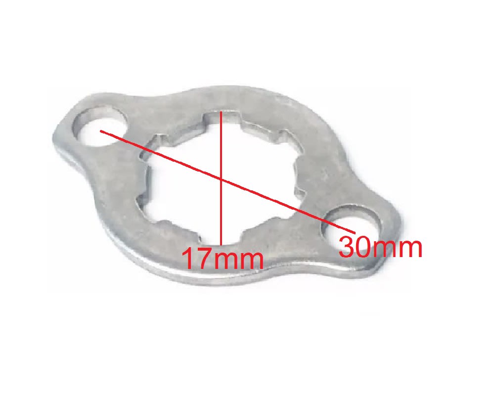 Seguro Piñón Ataque P30 Eje 17mm c/2 Pernos Hex 6x8mm x 5 Unid.3