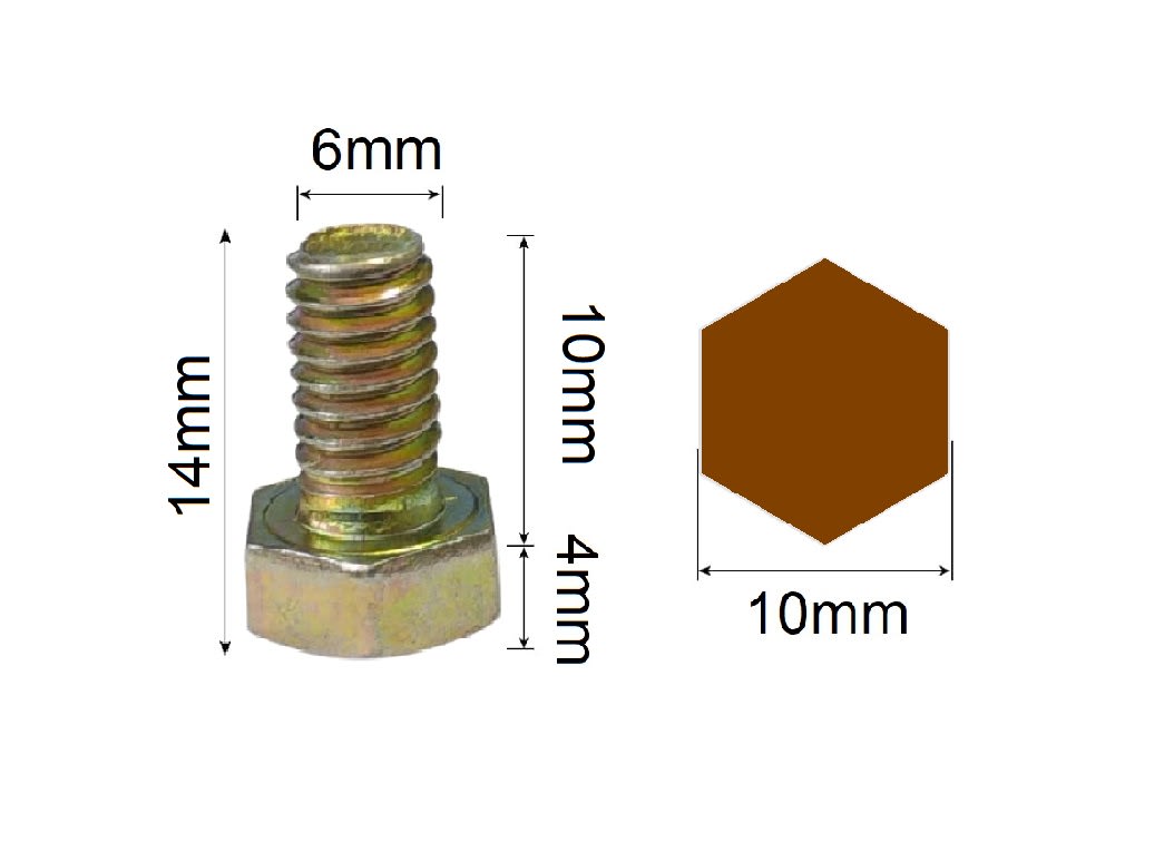 Seguro piñón ataque P30 EJ 17mm c/2 pernos 6x10mm Hexagonal Grado 8.83
