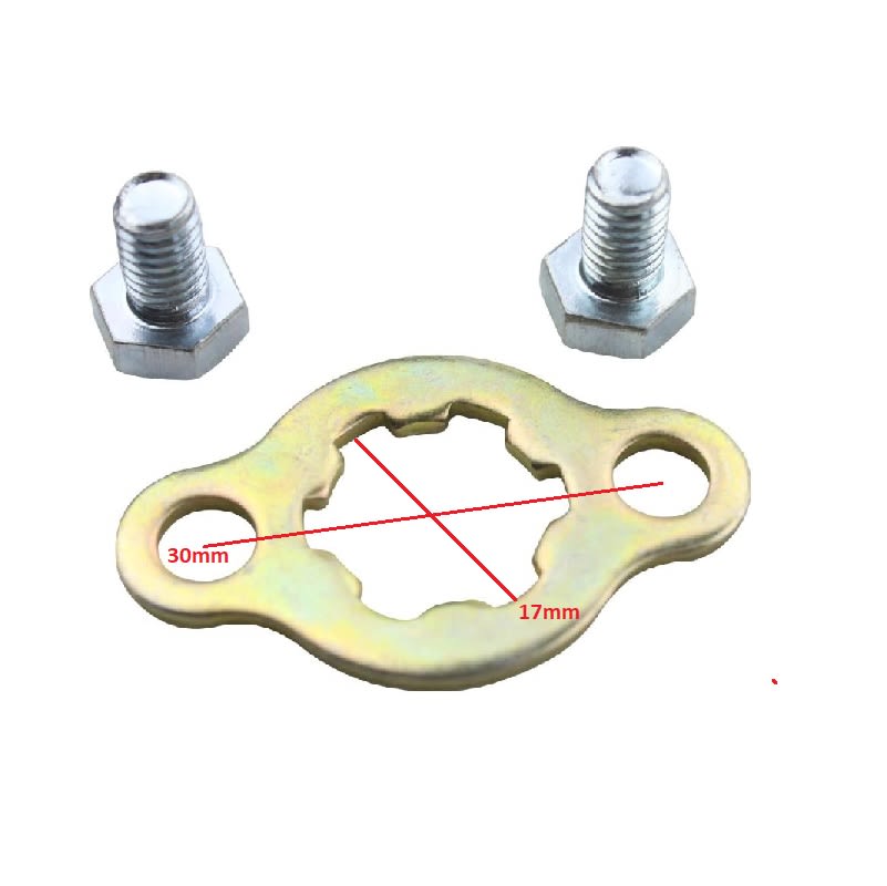 Seguro piñon ataque P30 EJ 17mm c/2 pernos 6x8mm Hexagonal grado 8.83