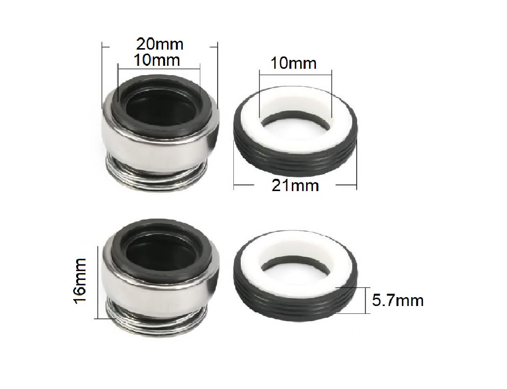 Sello Mecánico Eje 8mm Bombas Agua Aleación Plástico5