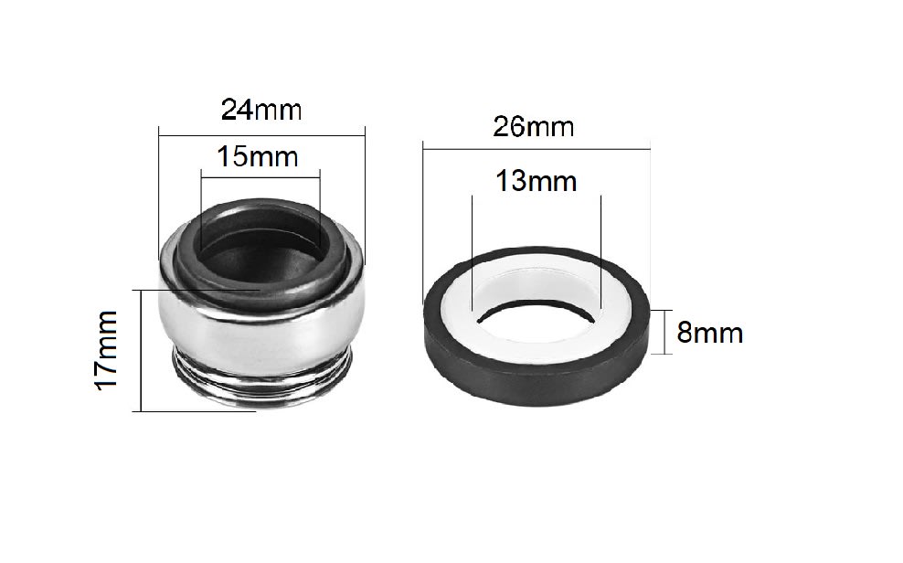 Sello Mecánico Eje 10mm Bombas Aleación Plástico4