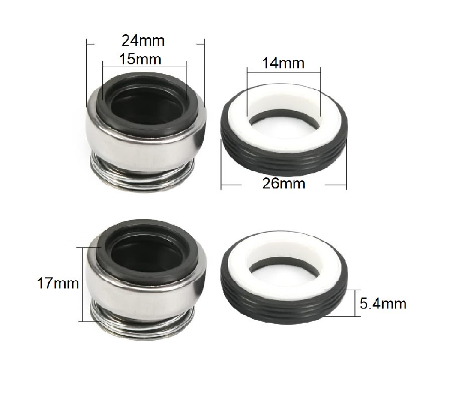 Sello Mecánico Eje 10mm Bombas Agua Aleacion Plastico2