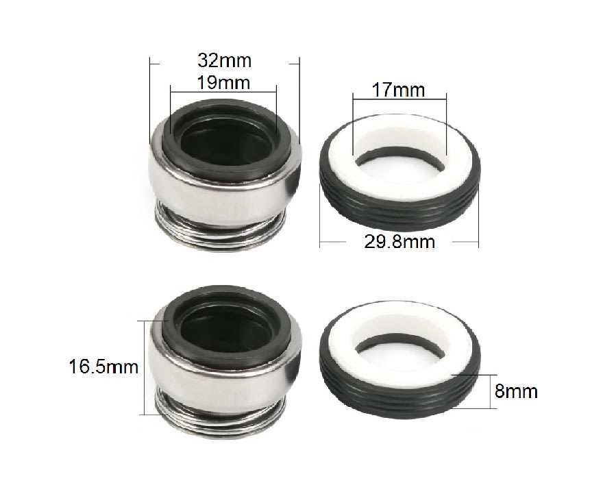 Sello Mecánico Eje para Bombas de Agua Aleacion Plastico 14mm2