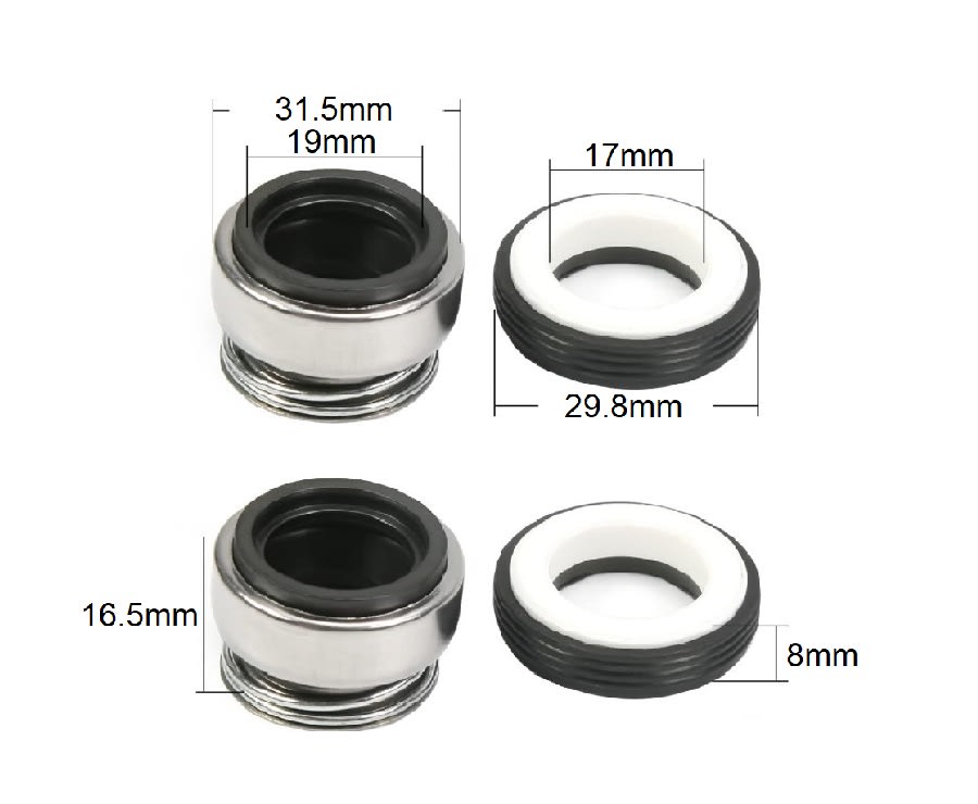 Sello Mecánico Eje para Bombas de Agua Aleacion Plastico 15mm16