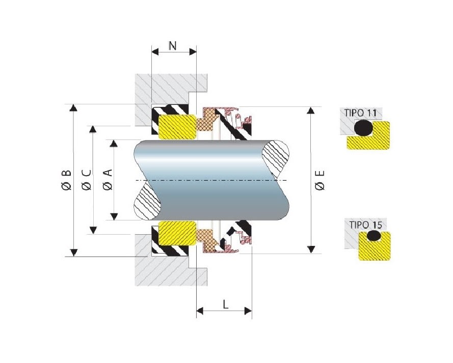 Sello Mecánico Eje 14mm Bombas Agua Aleacion Plastico6